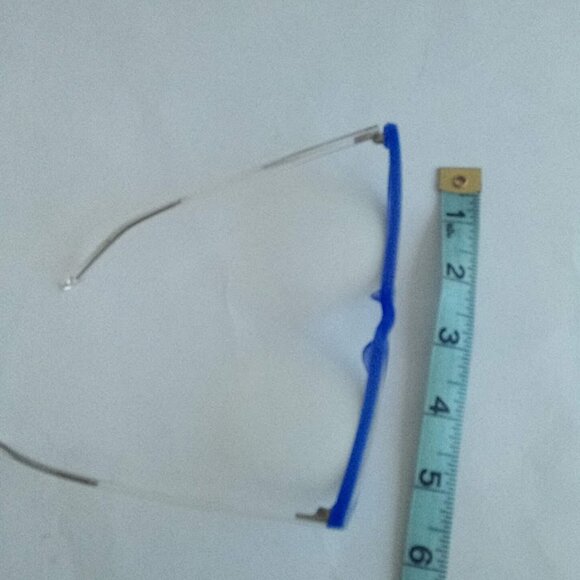 Purple Rim Transparent Temple & Temple Tips Women's Prescription Eye Glasses - Picture 13 of 15